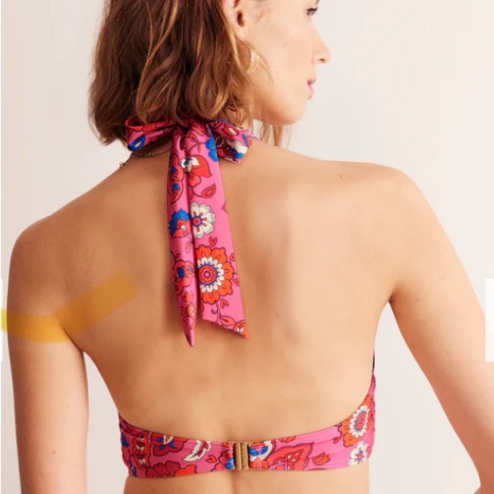 Boden Levanzo floral halter bikini top size 12 - Picture 6 of 7